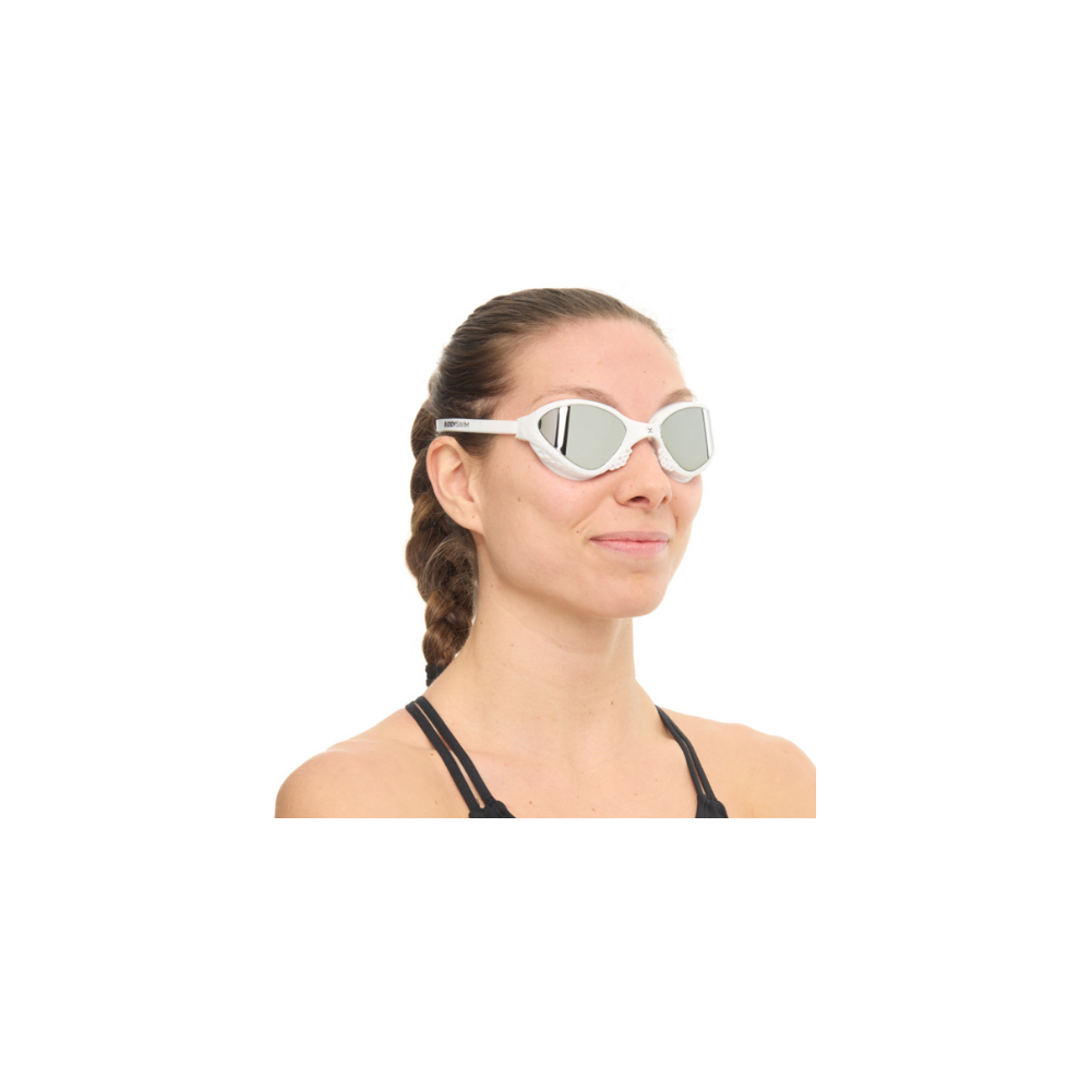 BuddySwim Okulary Do Pływania Open Water OzeanX White/Silver Mirror