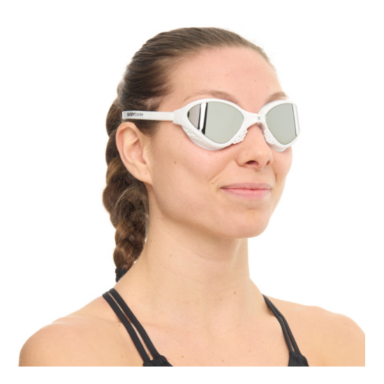 BuddySwim Okulary Do Pływania Open Water OzeanX White/Silver Mirror