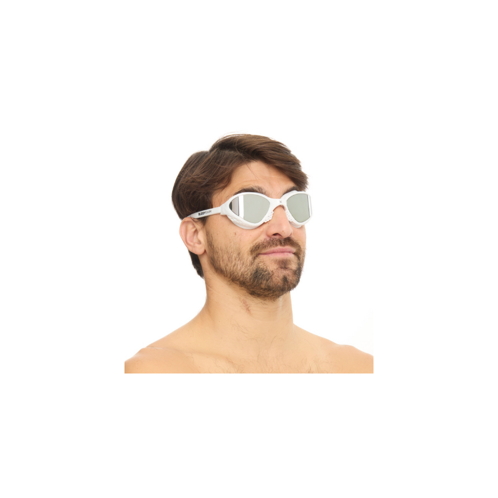 BuddySwim Okulary Do Pływania Open Water OzeanX White/Silver Mirror