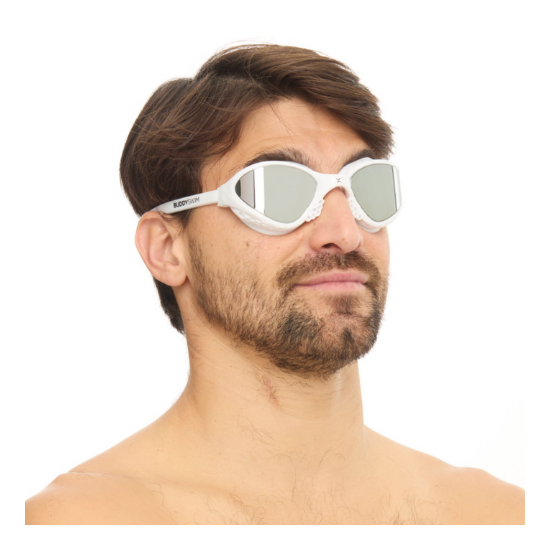 BuddySwim Okulary Do Pływania Open Water OzeanX White/Silver Mirror