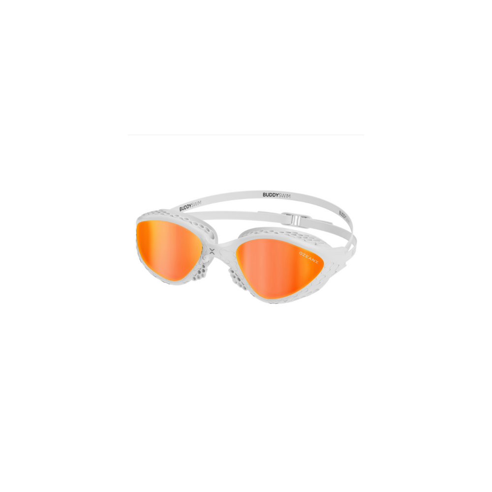 BuddySwim Okulary Do Pływania Open Water OzeanX White/Orange Mirror