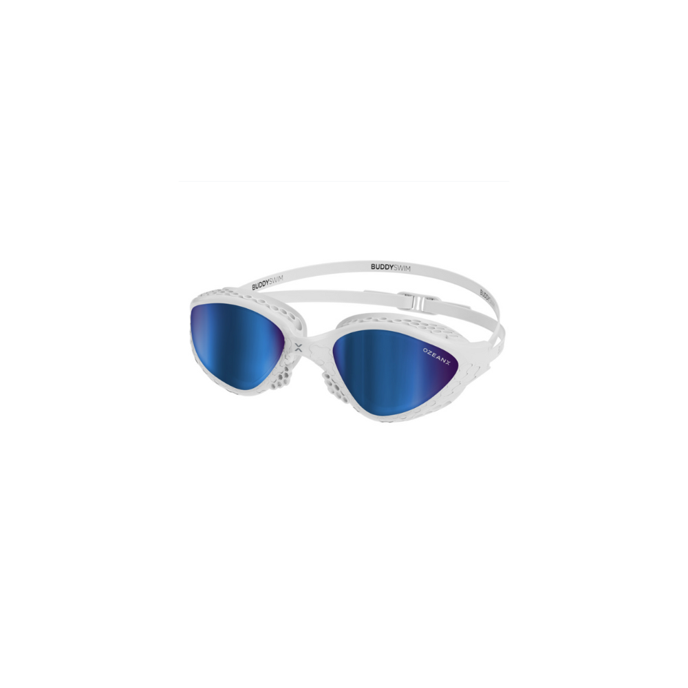 BuddySwim Okulary Do Pływania Open Water OzeanX White/Blue Mirror