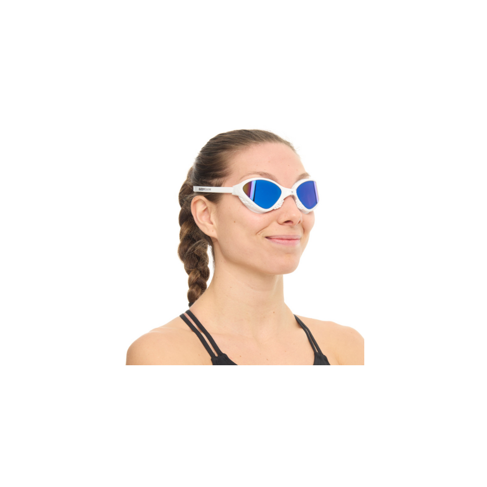 BuddySwim Okulary Do Pływania Open Water OzeanX White/Blue Mirror