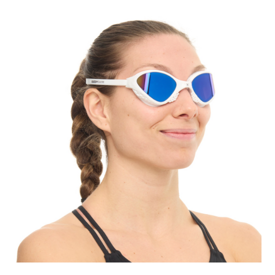 BuddySwim Okulary Do Pływania Open Water OzeanX White/Blue Mirror