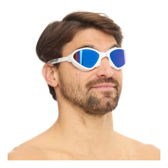 BuddySwim Okulary Do Pływania Open Water OzeanX White/Blue Mirror