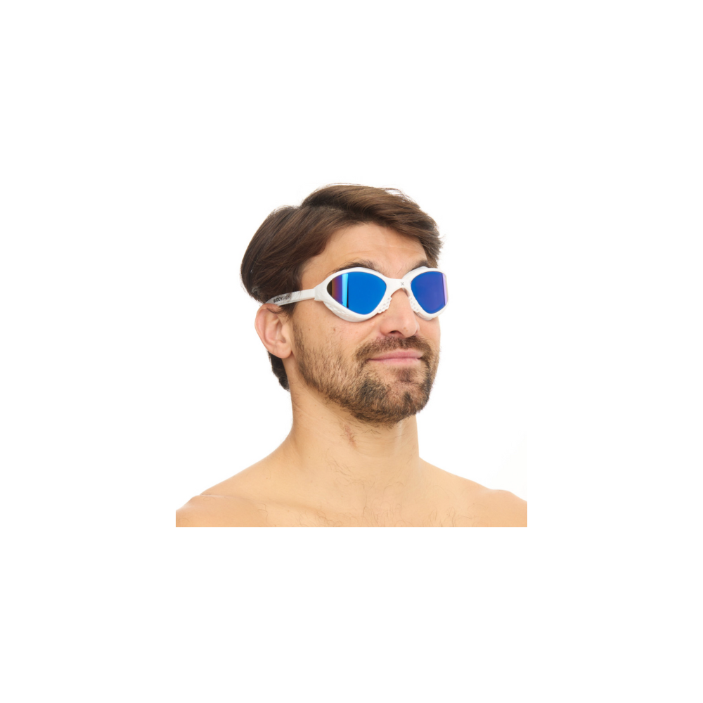 BuddySwim Okulary Do Pływania Open Water OzeanX White/Blue Mirror