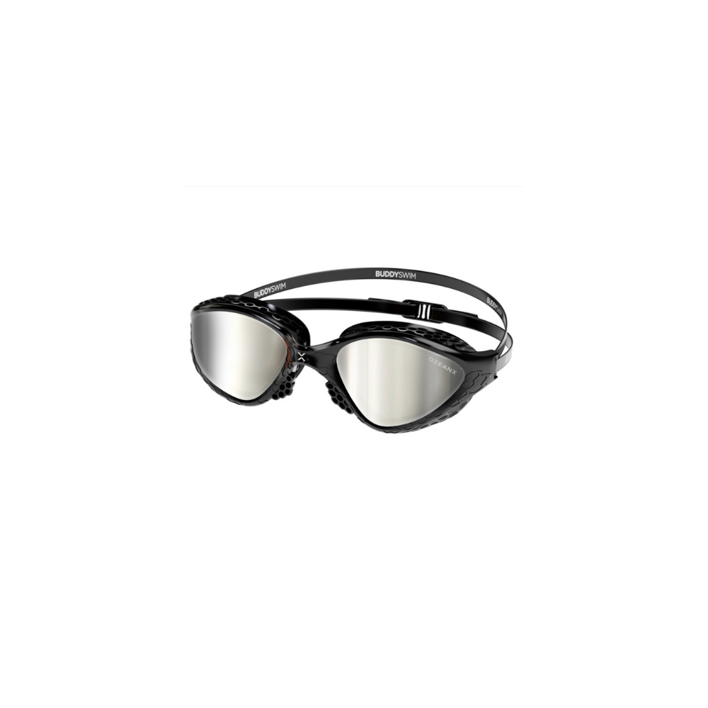 BuddySwim Okulary Do Pływania Open Water OzeanX Black/Silver Mirror