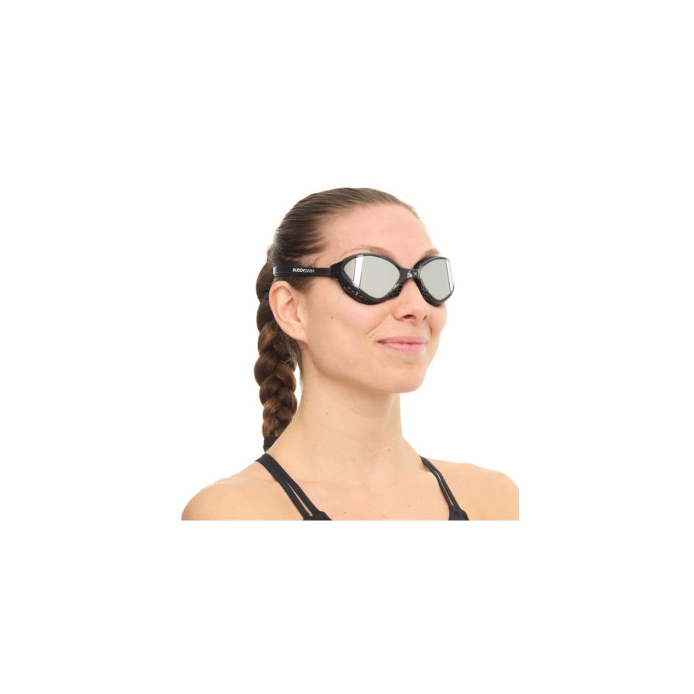 BuddySwim Okulary Do Pływania Open Water OzeanX Black/Silver Mirror