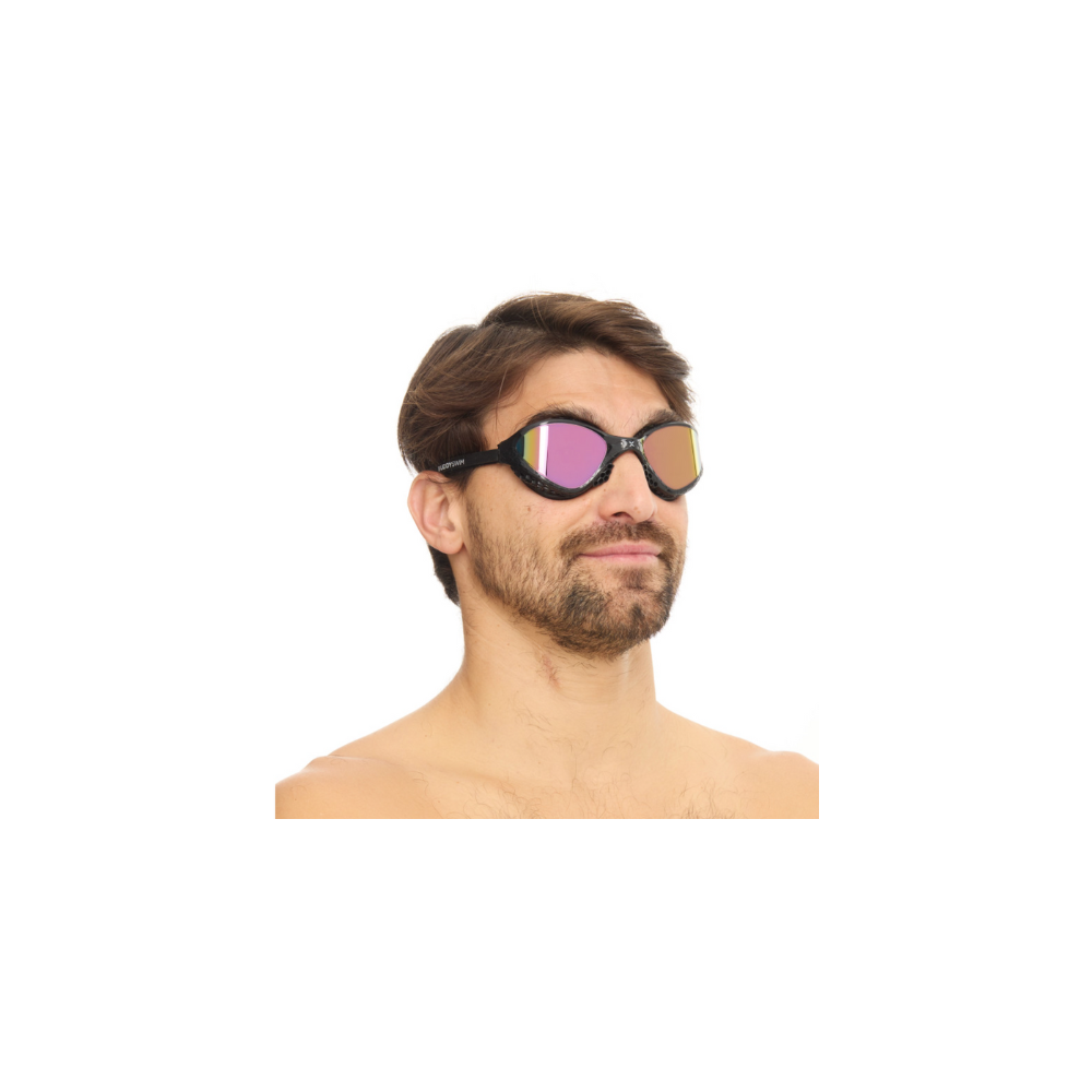 BuddySwim Okulary Do Pływania Open Water OzeanX Black/Iridium Mirror