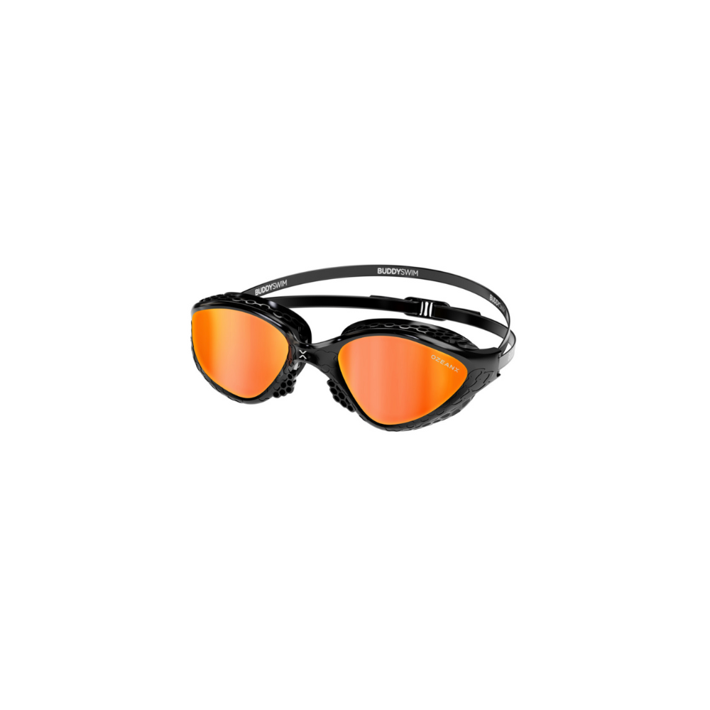 BuddySwim Okulary Do Pływania Open Water OzeanX Black/Orange Mirror