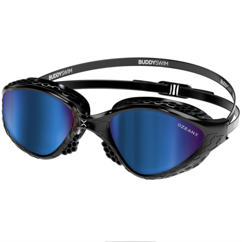 BuddySwim Okulary Do Pływania Open Water OzeanX Black/Blue Mirror BuddySwim Okulary Do Pływania Open Water OzeanX Black/Blue Mirror