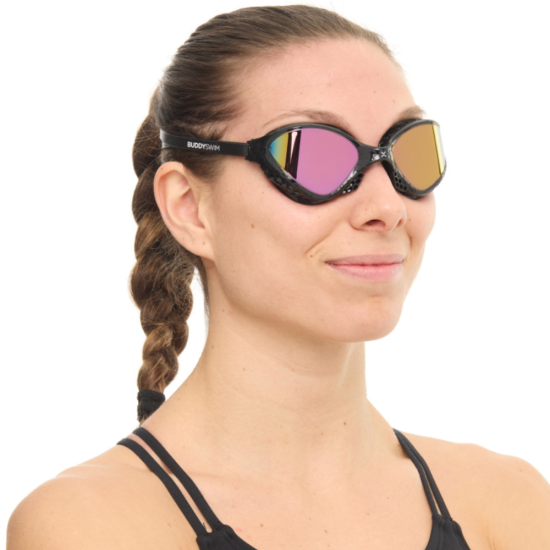 BuddySwim Okulary Do Pływania Open Water OzeanX Black/Iridium Mirror