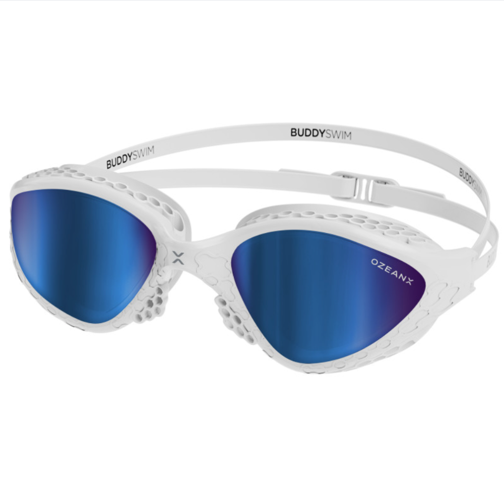 BuddySwim Okulary Do Pływania Open Water OzeanX White/Blue Mirror BuddySwim Okulary Do Pływania Open Water OzeanX White/Blue Mirror