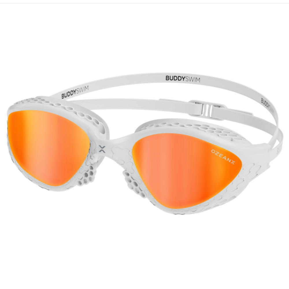 BuddySwim Okulary Do Pływania Open Water OzeanX White/Orange Mirror BuddySwim Okulary Do Pływania Open Water OzeanX White/Orange Mirror
