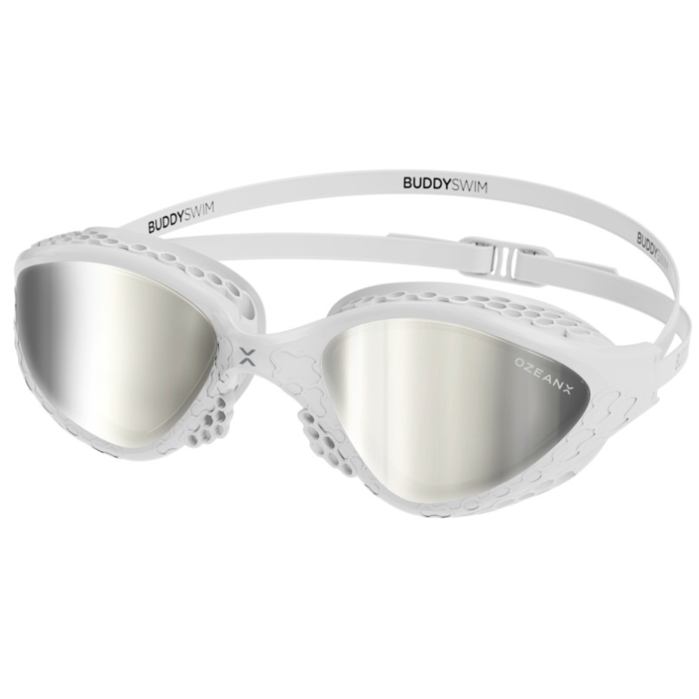 BuddySwim Okulary Do Pływania Open Water OzeanX White/Silver Mirror BuddySwim Okulary Do Pływania Open Water OzeanX White/Silver Mirror