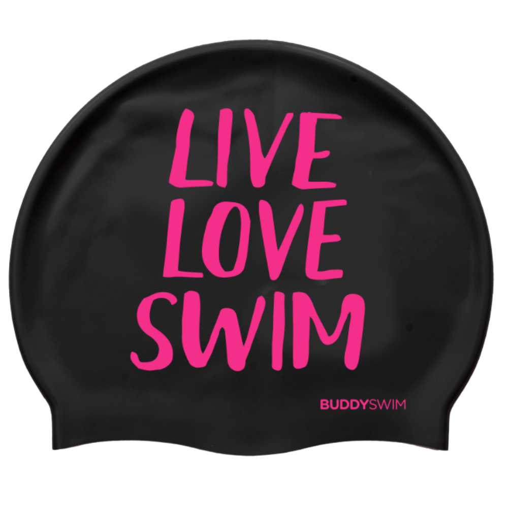 BuddySwim Czepek silikonowy LLS Czarny BuddySwim Czepek silikonowy LLS Czarny