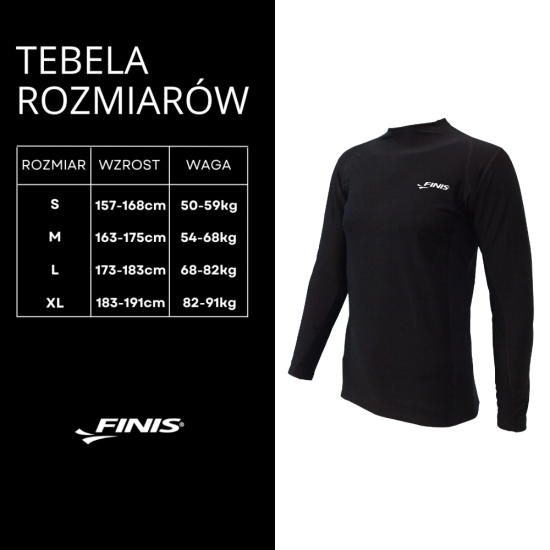 FINIS Thermal Swim Shirt Czarna