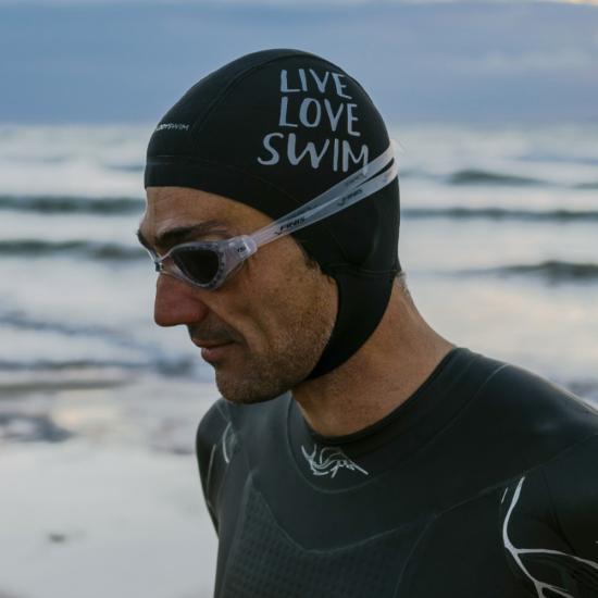 BuddySwim Czepek Neoprenowy Do Pływania Open Water Czarny