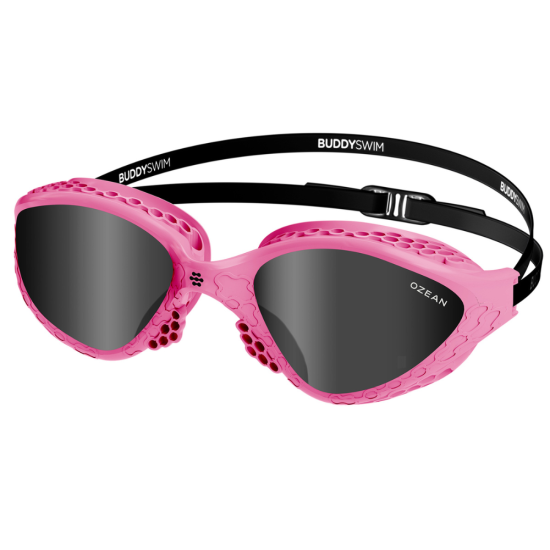 BuddySwim Okulary Do Pływania Open Water Ozean Pink-Black/Smoke