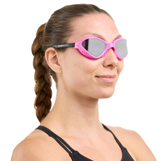 BuddySwim Okulary Do Pływania Open Water Ozean Pink-Black/Smoke