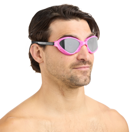 BuddySwim Okulary Do Pływania Open Water Ozean Pink-Black/Smoke