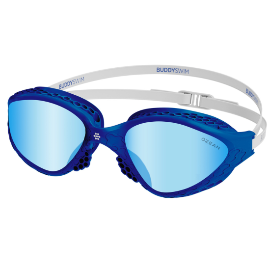BuddySwim Okulary Do Pływania Open Water OzeanX Navy-White/Light Blue