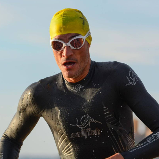 BuddySwim Okulary Do Pływania Open Water OzeanX Navy-White/Light Blue