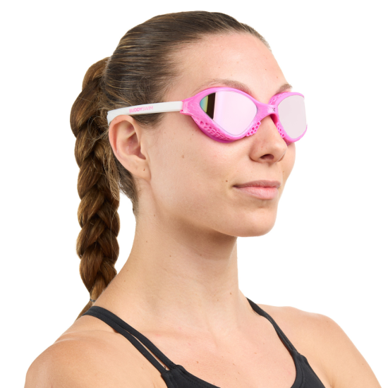 BuddySwim Okulary Do Pływania Open Water OzeanX Pink-White/Iridium Mirror