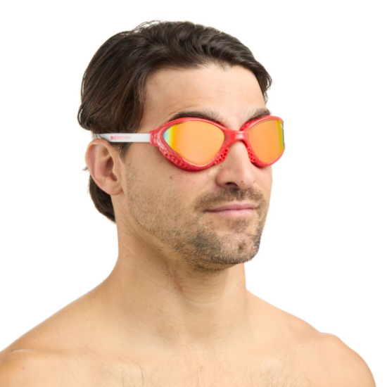 BuddySwim Okulary Do Pływania Open Water OzeanX Red-White/Orange Mirror