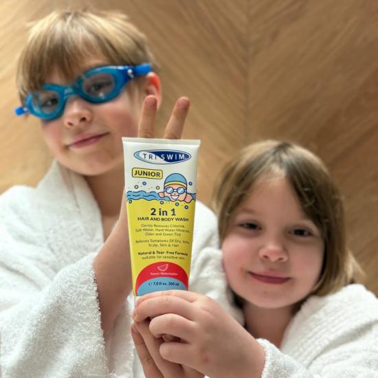 TRISWIM Junior Żel pod prysznic 2w1 dla dzieci do ciała i włosów po basenie 200 ml Watermelon