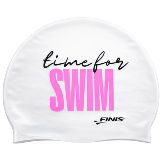 FINIS Czepek Silikonowy Time For Swim White