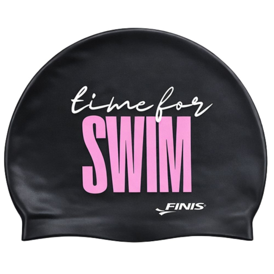 FINIS Czepek Silikonowy Time For Swim Black