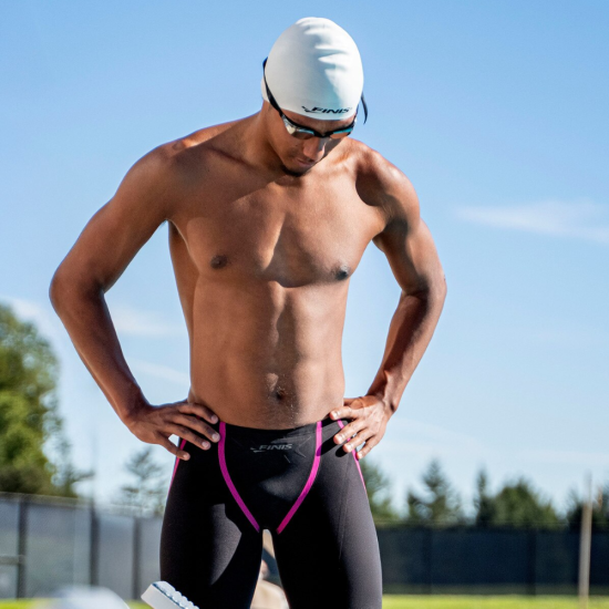 FINIS Męski Strój Startowy R3 Ascent Openback Black/Pink