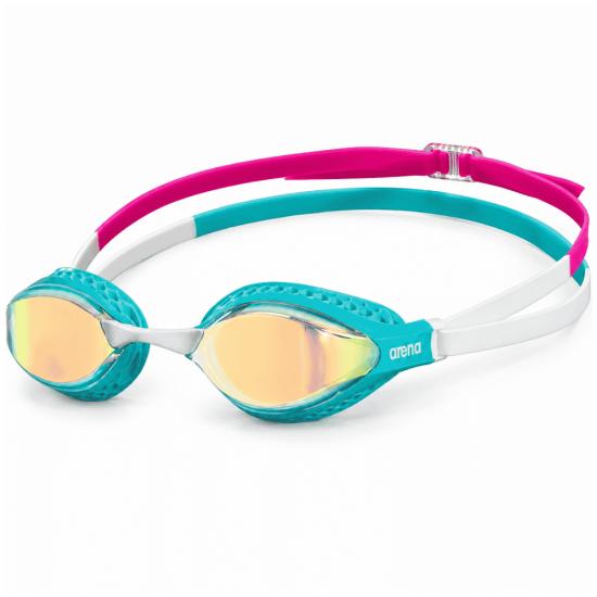 Okulary do pływania Arena Air Speed Mirror Yellow Copper–Turquoise